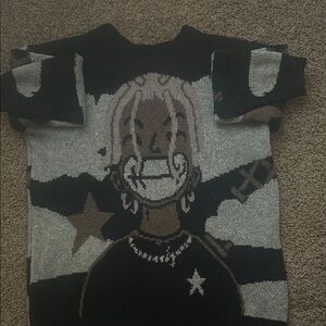 Black and Gray Sweater Cozy Knit Design